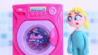 DibusYmas Washing machine Play Doh Stop motion cartoons