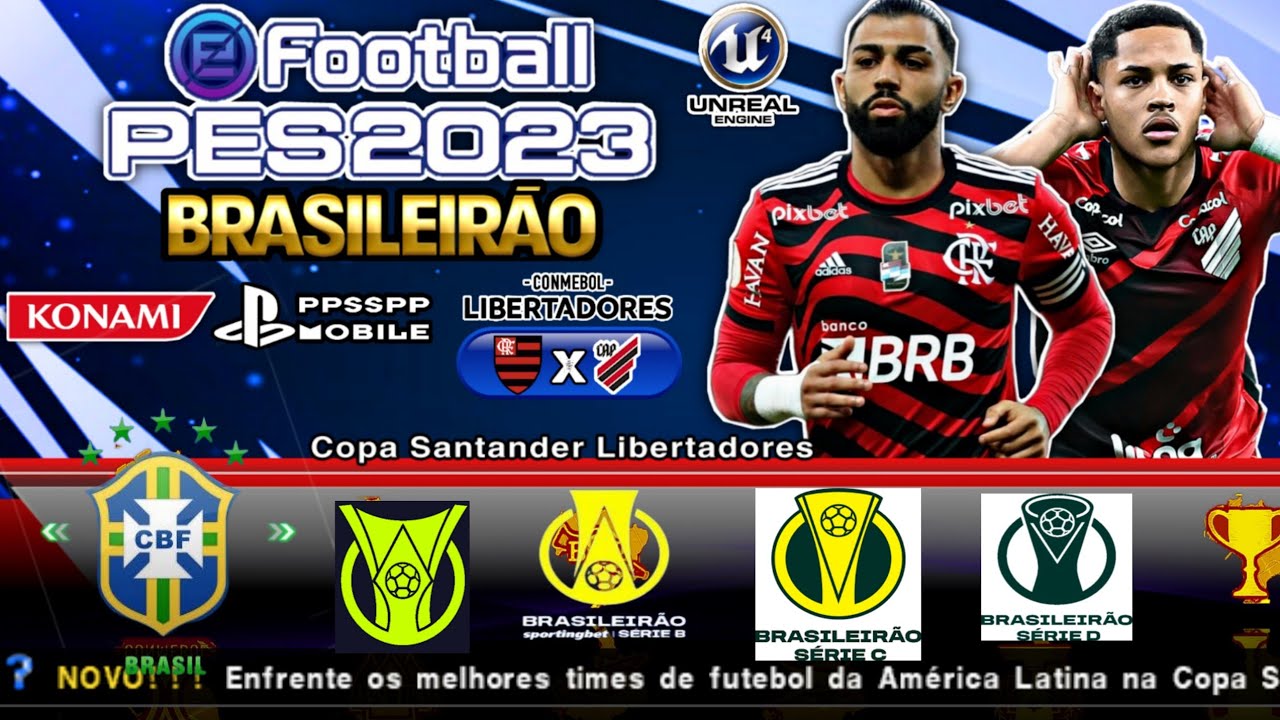 PES Efootball atualizado2022 para ppsspp/psp Android séries A,B,C,D do  Brasil. 