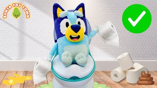 Potty Training With Bluey - Toddler Learning | Pretend Play with Bluey Toys &amp; Bunya Toy Town Friends