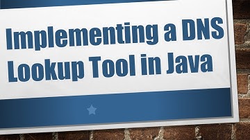 Implementing a DNS Lookup Tool in Java