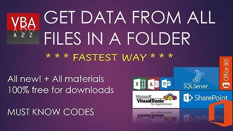 Fastest way to compile all files within a folder using VBA