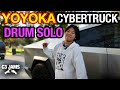 Meet the first pro drummer to play on a cybertruck at c3 jams  yoyoka