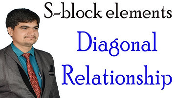 S block elements diagonal relationship in properties by J.D SIR