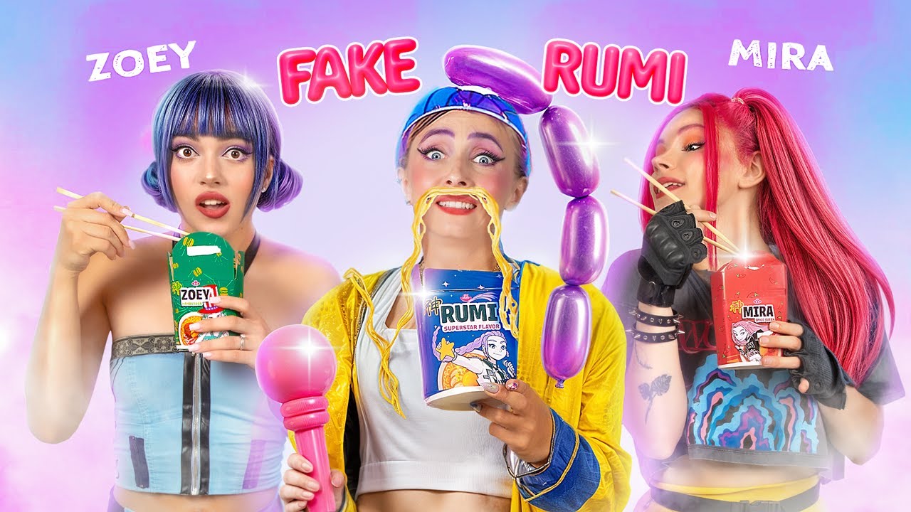 K-pop Démon Vadászok a való életben! Az igazi Zoey vs. a hamis Rumi!