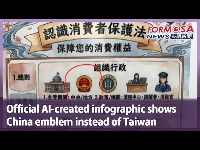 Official AI-created infographic shows China emblem instead of Taiwan｜Taiwan News