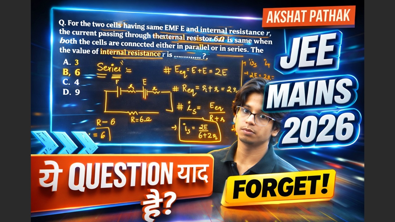Remember this Question from JEE mains  – Solved in Minutes!  #JEEMains2026  #JEEPhysics