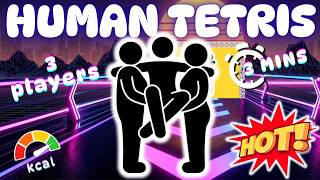 3 MIN Human Tetris | 3 Player Co-op Challenge 💥 | Immersive Interactive Warm Up screenshot 5