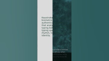 Keystroke Dynamics, Cybersecurity Mini Dictionary #shorts