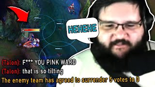 I made the enemy team forfeit out of frustration (EVIL PINK WARD)