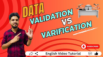 Data Validation | Data Verification | Computer System| Information|S.N.VITHOO| English tutorial| ICT