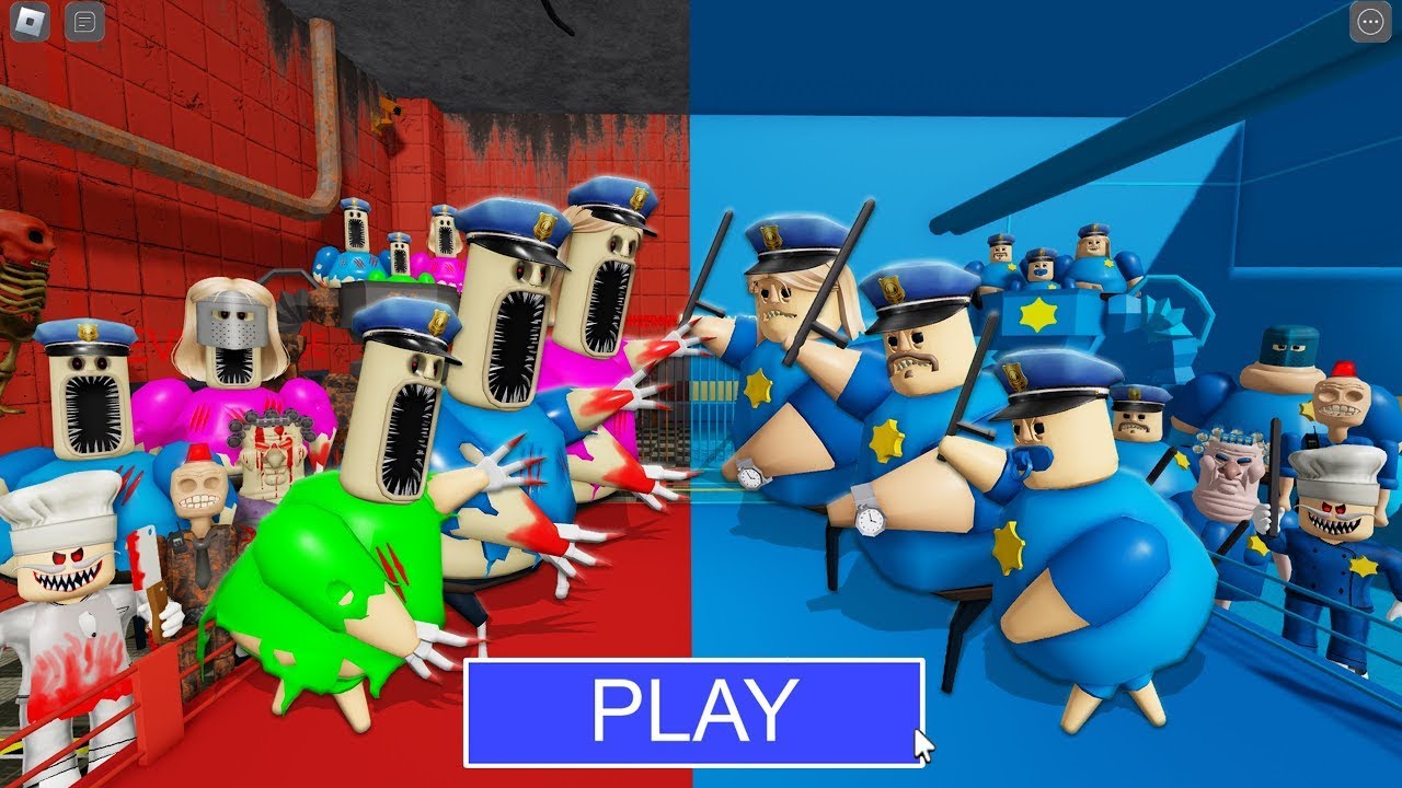 EXE BARRY Family Team Vs COP BARRY Family Team in BARRY'S PRISON RUN ...