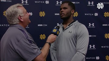 @NDFootball | Jerry Tillery Post Practice Interview Wake Forest Week (2018)