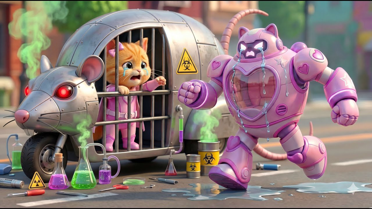 Mama Cat Builds a Robot... Kitten vs Rat Monster Begins! | Cat Story ...