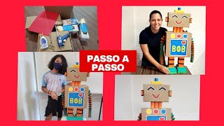 ❤️como fazer um robô de papelão - robô reciclável - como fazer um robô