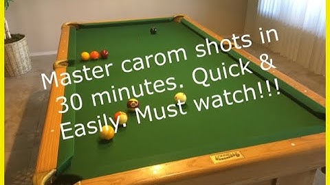 Mastering Caroms is 30 minutes using this Pool Lesson / Drill and practice routine.  Super Fast.