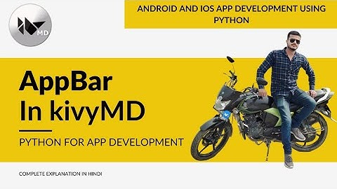 AppBar in KivyMD | Android and iOS app development using python KivyMD