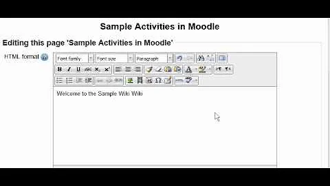 Moodle Lesson 28: Add Wiki Activity