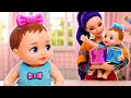 هل تحبّ أمي توأمي أكثر؟ | دمية صغيرة تغار | عائلة دمى باربي | لوا وروبي