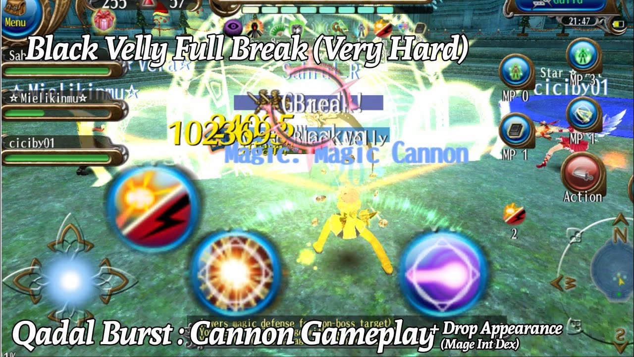 Toram Online Black Velly Full Break (Very Hard) Using Qadal Burst