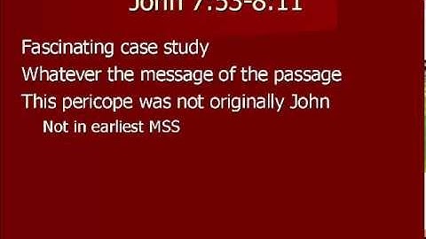 Text, canon, and the woman caught in adultery