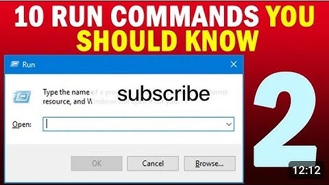 [Hindi] 10 Most useful run commands you should know | part-1