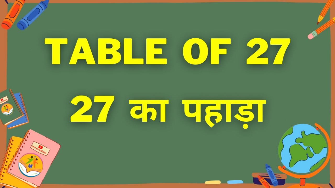 Table of 27 | Table of Twenty Seven | Learn Multiplication Table of 27 ...