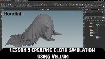 Lesson 9 | Creating cloth simulation using Vellum | Houdini Beginners course | English