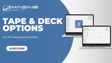 Tape and Deck Options - myLTO Tutorials (macOS 2023)