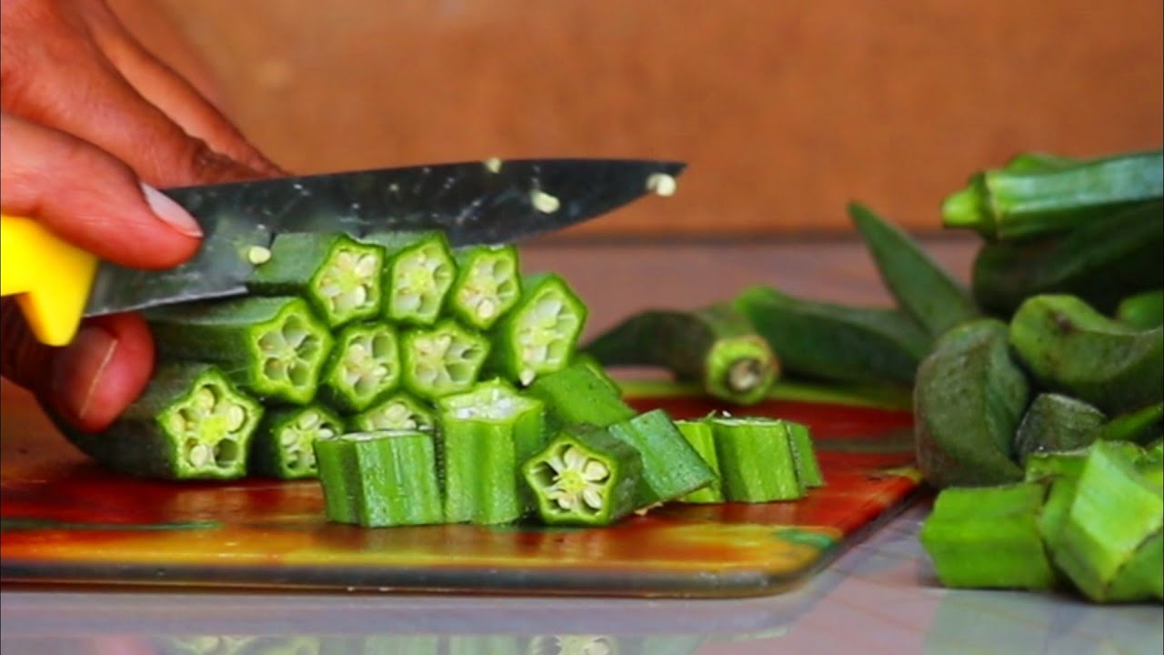 How to Cut Okra Fast YouTube