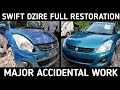 Swift Dzire full Dent And Paint | Papesic blue colour | Lucknow | Most Satisfying Paint Job