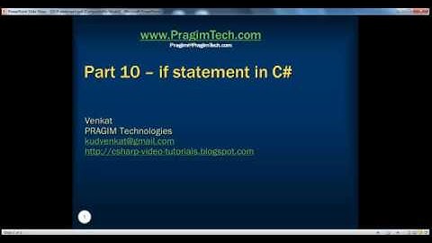 Part 9   C# Tutorial   Comments in C#