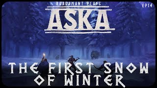The First Snow of Winter in ASKA - Viking Clan Village Builder // EP14
