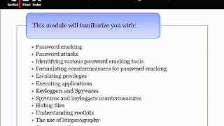 CEH v6 Module 7 from QuickCert: System Hacking Profile
