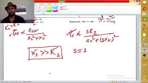 Video 12 Three Phase Induction Motor ( Torque Speed Characteristics )