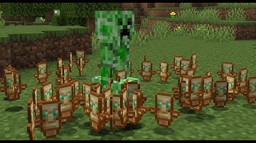 Giving 64 totems of undying to a creeper