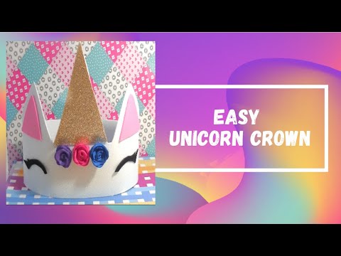 how to make a unicorn birthday crown youtube
