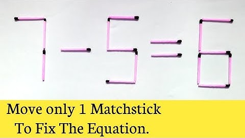 Move Only 1 Matchstick To Fix The Equation ( No - 4) |Move 1 Matchstick To Make The Equation Correct