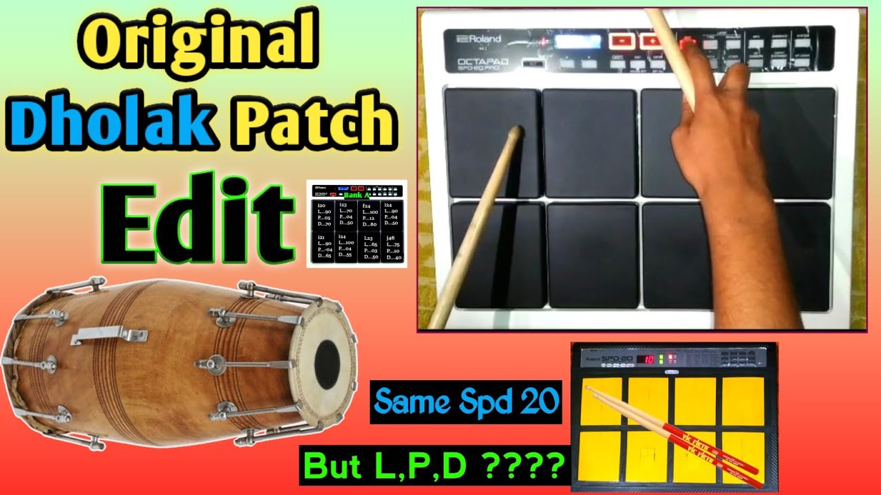 Original Dholak Patch Edit || Roland Spd 20 Pro || 