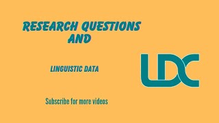 Research Questions and Linguistic Data | Dream Max