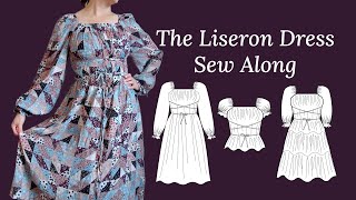Sewing a Lace Up Gathered Dress - The Liseron Dress Sew Along