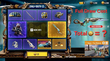 Argus true balance Full draw Cost|call of duty mobile|codm new lucky draws
