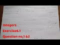 Exercise-6.1 Question no.1&amp;3  - Integers /6th class/ncert