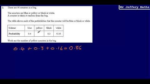 2. Probability (GCSE Maths - Edexcel Practice Tests Set 4 - 1H)