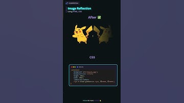 Image Reflection using CSS #html #css #javascript #frontend #webdevelopment