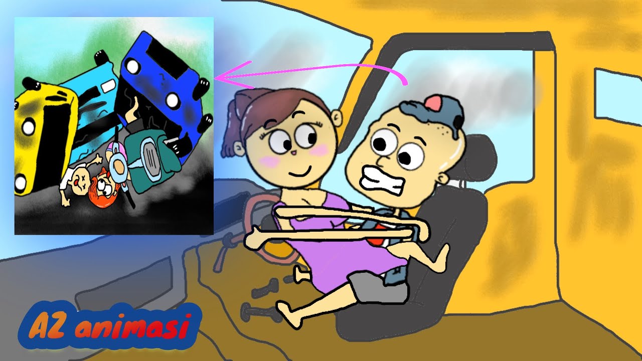 Mobil truk oleng kartun animasi lucu - New funny truck video fail