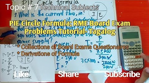 PIE Circle Formula; RME Board Exam Computations( Power, Current,Voltage)