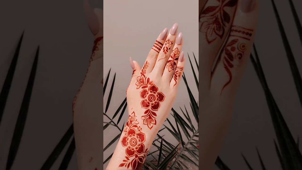 beautiful simple mehndi design #shorts