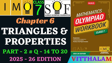| Class 7 | IMO | SOF | Olympiad | Ch 6 | The Triangle and It