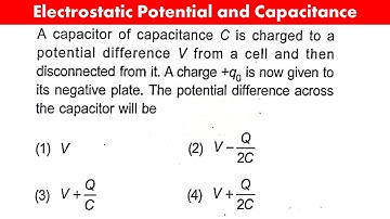 A capacitor of capacitance C is charged to a potential difference V from a cell and then disconnecte
