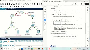 Lab 2 (Part 1): Understanding Static Routing Requirements